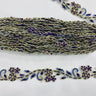 1 Yard Beaded & Corded Lace Trimming on Net Mesh | 1" Wide | Elegant Trim for Bridal, Formalwear & Dance Costumes