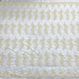 1 Yard Peach Corded Bridal Lace Fabric Embroidered Polyester Net Mesh 54 Inch Width
