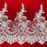 1 Yard Beaded & Corded Lace Trimming 100% Polyester Net Mesh 14" Wide