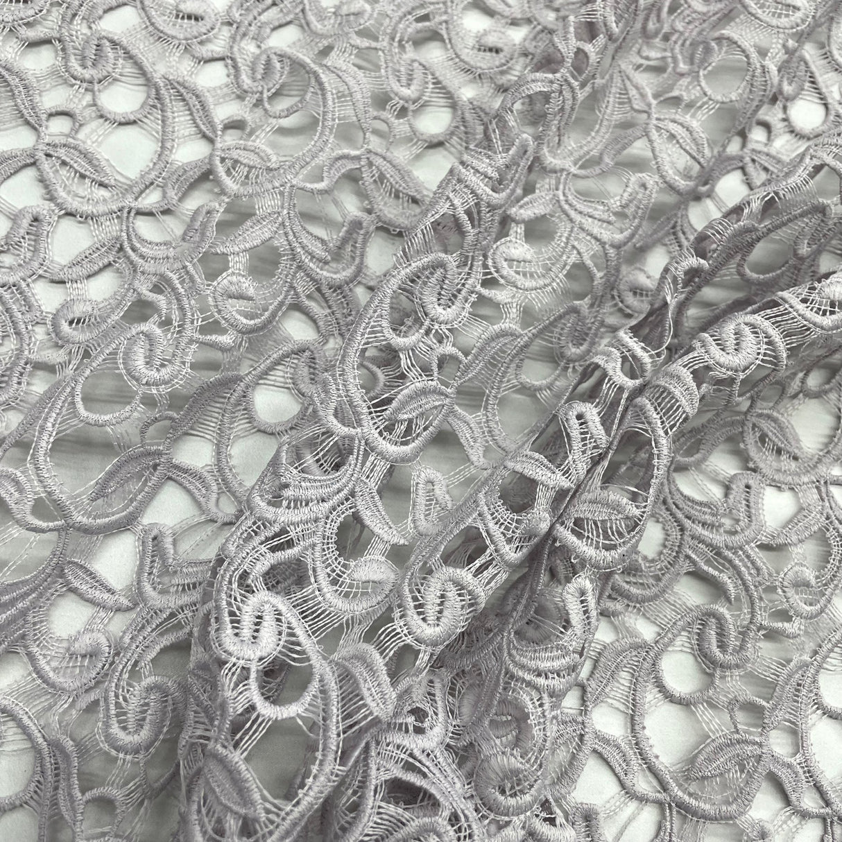 1 Yard Blush Lace Fabric Embroidered on Percent Polyester Net Mesh Soft Lightweight 55 Inch Width