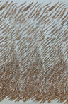 1 Yard Beaded & Sequined Embroidered Lace Fabric on Polyester Mesh, 52" Wide,