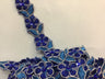 1 Yard Beaded & Corded Lace Trimming on Organza | 3/4" Wide | Decorative Couture Trim for Bridal, Quinceañera & Formalwear