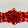 1 Yard Elegant Beaded and Corded Lace Trimming Embroidered on Durable Polyester Mesh for Dresses 2 Inch Width