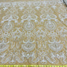 1 Yard Beaded Lace Fabric Embroidered on Polyester Net Mesh, 51" Wide, Premium Lace Fabric for Dresses & Crafts