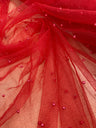 1 Yard Glitter Mesh Fabric with Scattered Pearls | 2 Way Stretch | 60" Wide | Soft Tulle for Gowns, Veils & Couture Projects
