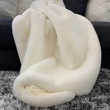 Soft Faux Fur Fabric Cozy Chinchilla Look for Blankets & Throws