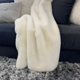 Soft Faux Fur Fabric Cozy Chinchilla Look for Blankets & Throws
