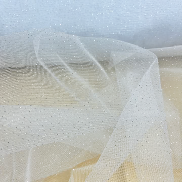 Glitter Mesh Fabric Sheer Lightweight Sparkle Polyester Yardage