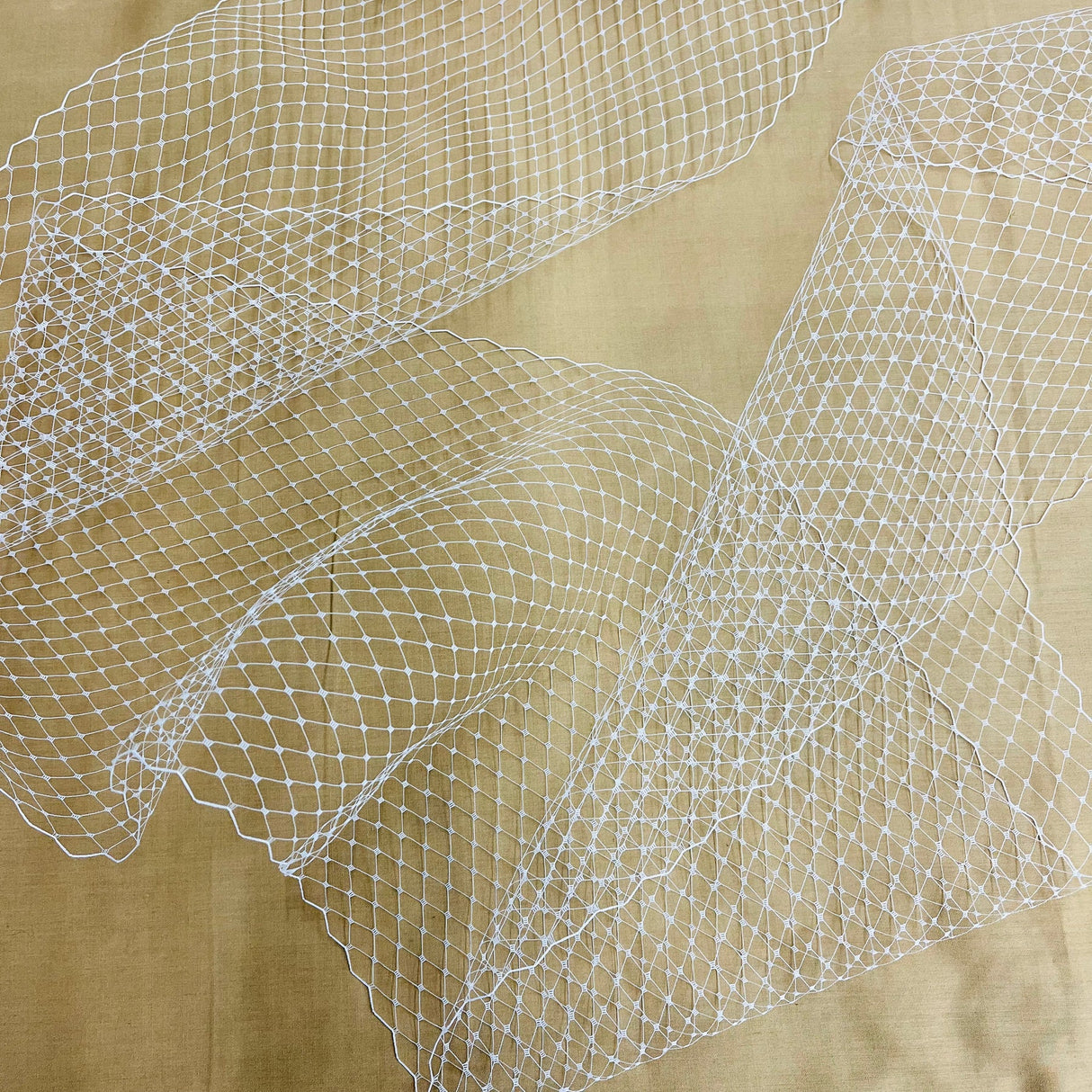 1 Yard Bandeau Veil Tulle Mesh Fabric | 9" Width | Fine Netting for Bridal, Birdcage Veils & Costumes