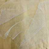 1 Yard Bandeau Veil Tulle Mesh Fabric | 9" Width | Fine Netting for Bridal, Birdcage Veils & Costumes