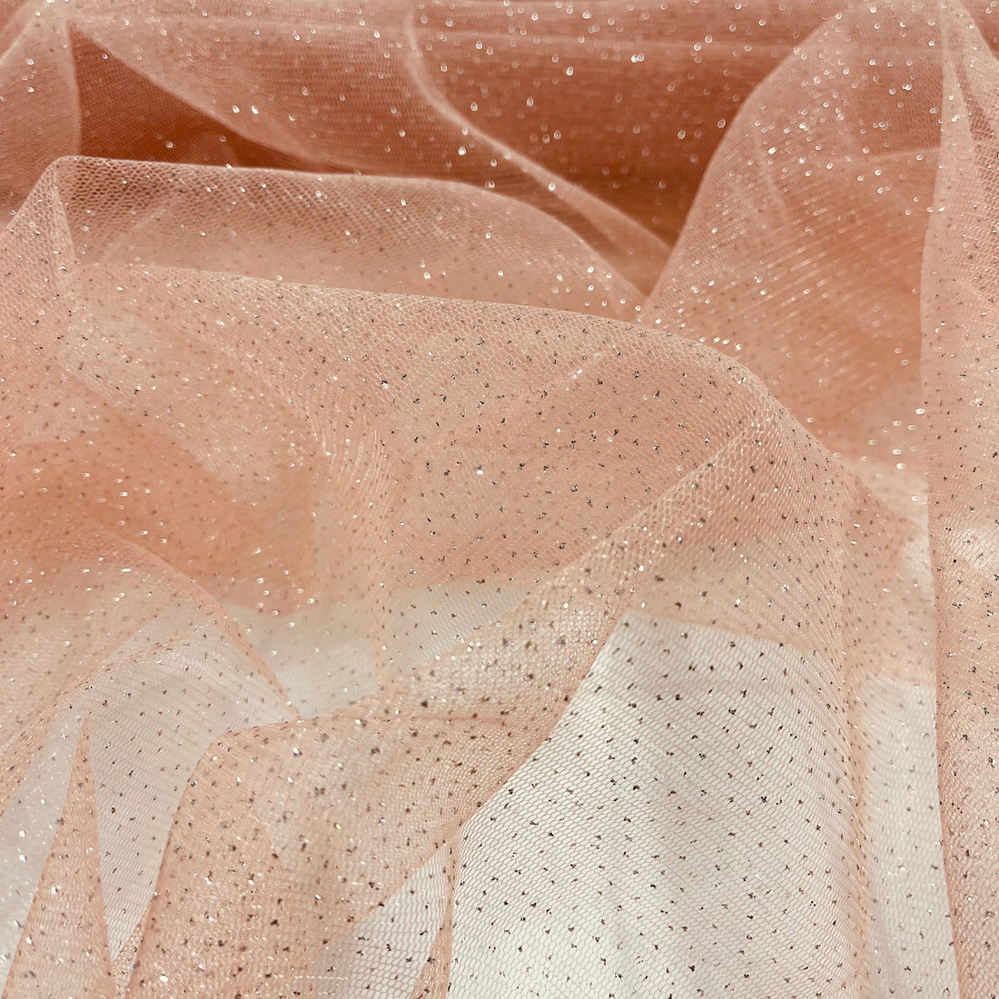 1 Yard 60" Wide Glitter Mesh Fabric Perfect for Bridal, Quinceanera & Dance Costumes
