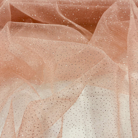 1 Yard 60" Wide Glitter Mesh Fabric Perfect for Bridal, Quinceanera & Dance Costumes