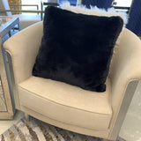 Soft Cozy Fuzzy Faux Fur Mosaic Floral Print Pillow for Elegant Home Décor