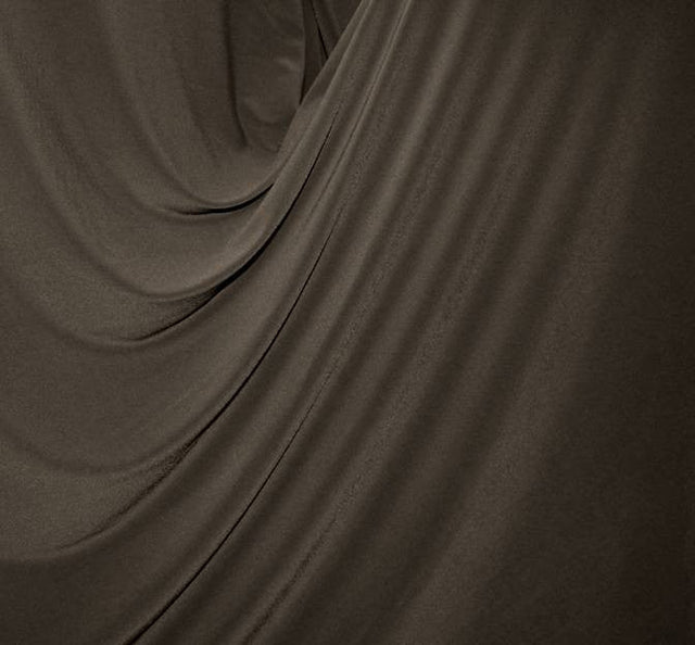 ITY Chocolate Polyester Spandex Fabric - Chocolate, 58/60" Width (1 Yard)