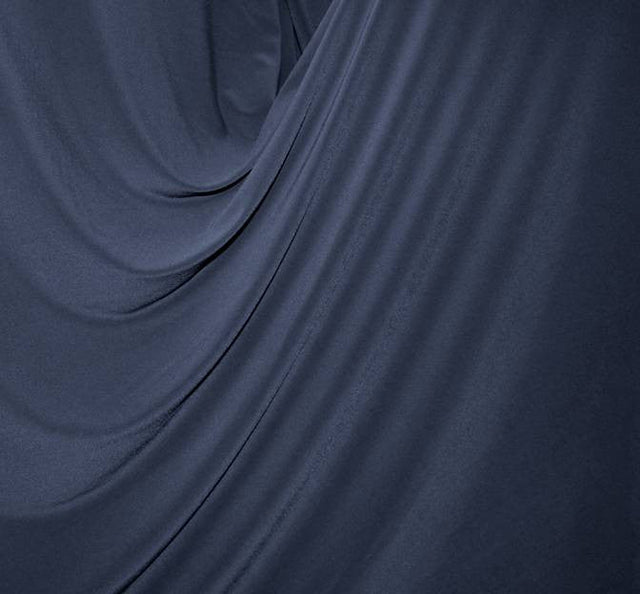 ITY Navy Polyester Spandex Fabric - Navy, 58/60" Width