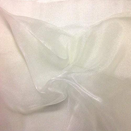 1 Yard Fabric Collections Inc. Sparkle Crystal Sheer Organza, 60? Wide 100% Polyester Shiny Fabric