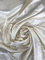 Ivory Medium Satin Polyester Fabric - Ivory, 58"-60" Wide