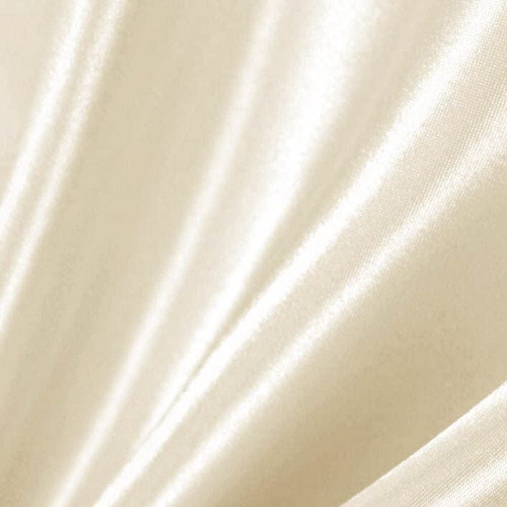 1 Yard Ivory Satin Charmeuse Fabric 60? Wide 100 Percent Polyester
