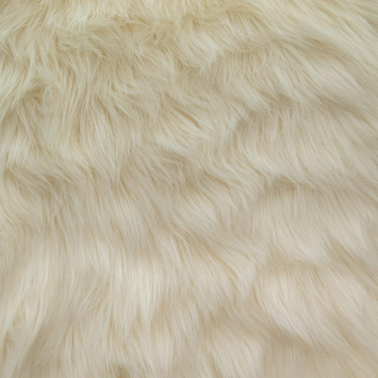 Ivory Faux Fur Fabric 1 Yard Luxury Shaggy Soft Decorative Craft Upholstery Home Décor