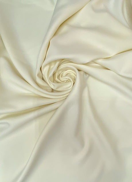 Gabardine Polyester Fabric - Ivory, Heavy Weight, 59/60" Width (1 Yard)