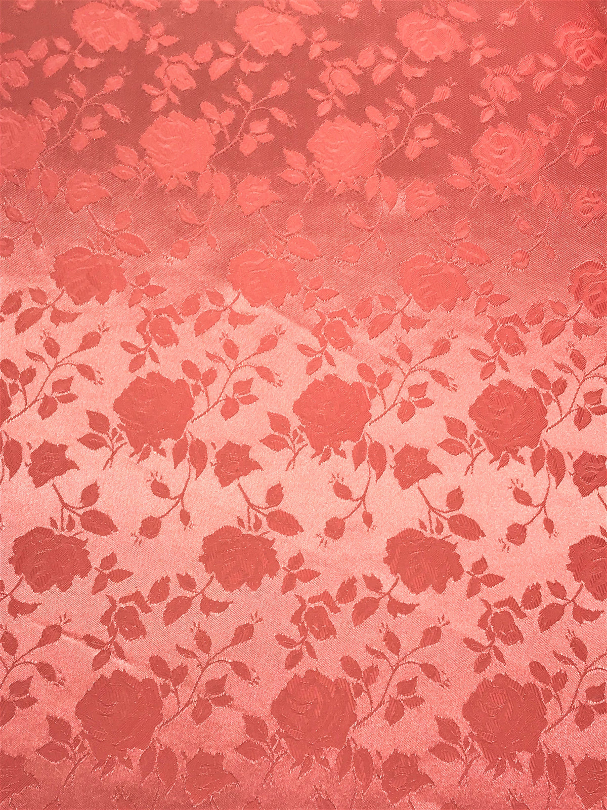 Coral Jacquard Satin Fabric - Coral, Reversible, 58"-60" Width (1 Yard)