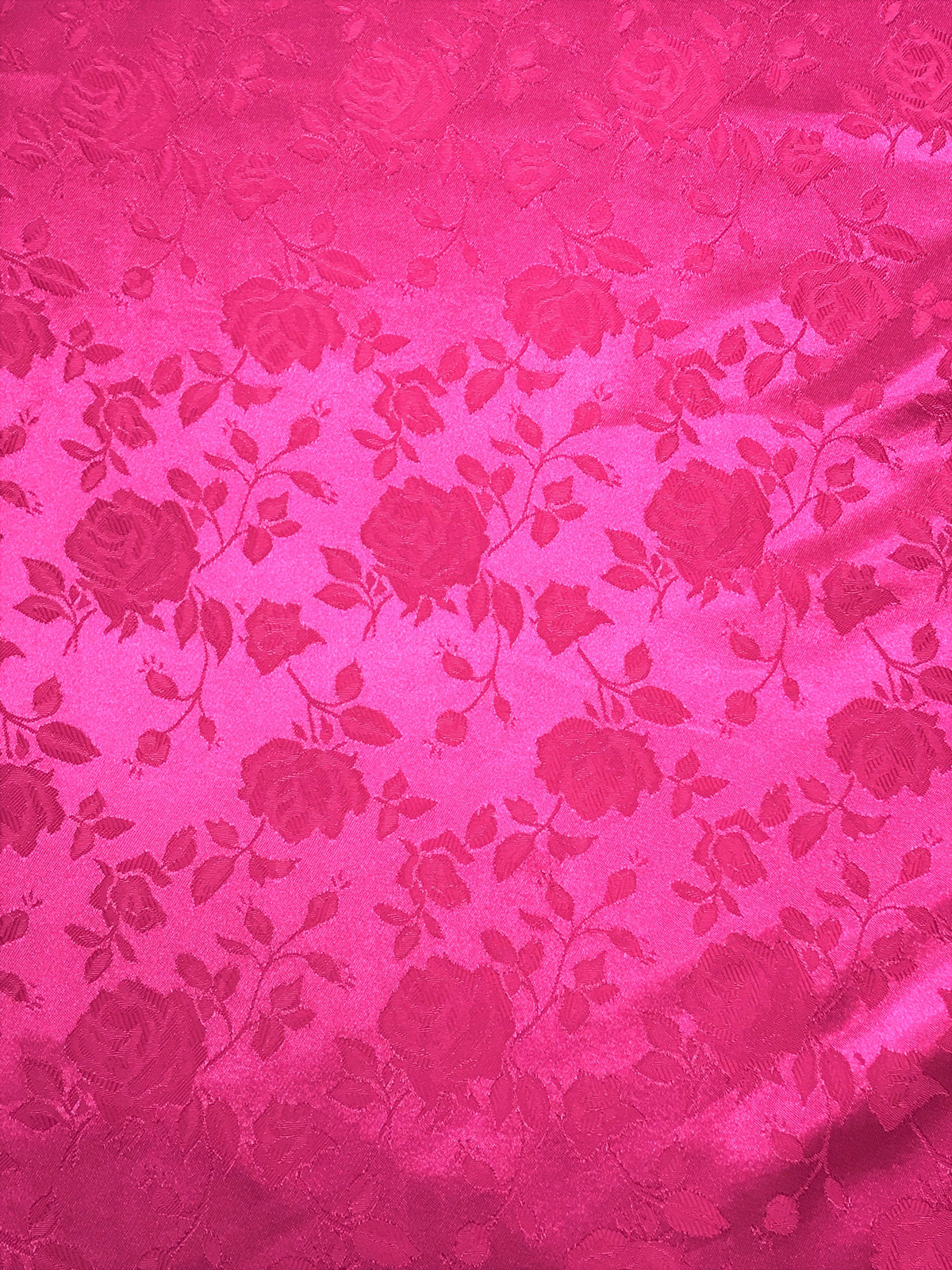 Fuchsia Jacquard Satin Fabric - Fuchsia, Reversible, 58"-60" Width (1 Yard)