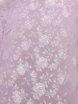 Lavender Jacquard Satin Fabric - Lavender, Reversible, 58"-60" Width (1 Yard)