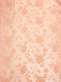 Peach Jacquard Satin Polyester Fabric - Peach, Reversible, 58"-60" Width (1 Yard)