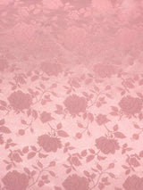 Pink Jacquard Satin Fabric - Pink, Reversible, 58"-60" Width (1 Yard)