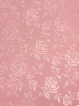 Pink Jacquard Satin Fabric - Pink, Reversible, 58"-60" Width (1 Yard)