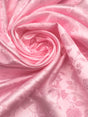 Pink Jacquard Satin Fabric - Pink, Reversible, 58"-60" Width (1 Yard)