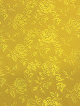Yellow Jacquard Satin Fabric - Yellow, Reversible, 58"-60" Width (1 Yard)