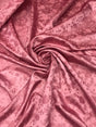 Mauve Jacquard Satin Polyester Fabric - Mauve, Reversible, 58"-60" Width (1 Yard)