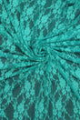 Jade Stretch Lace Nylon Spandex Fabric - Jade Floral Lace, 58/60" Width (1 Yard)