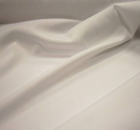 Jersey Knit White Interlock 70D Polyester Fabric - White, Solid, 58/60" Width (1 Yard)