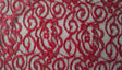 Lace 2 Tone Black/Red Rayon Nylon Fabric - Black/Red Jacquard Lace, 58/60" Width