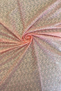 Heavy Eyelet Polyester Cotton Fabric - Light Pink Floral Embroidery, 41"-42" Width