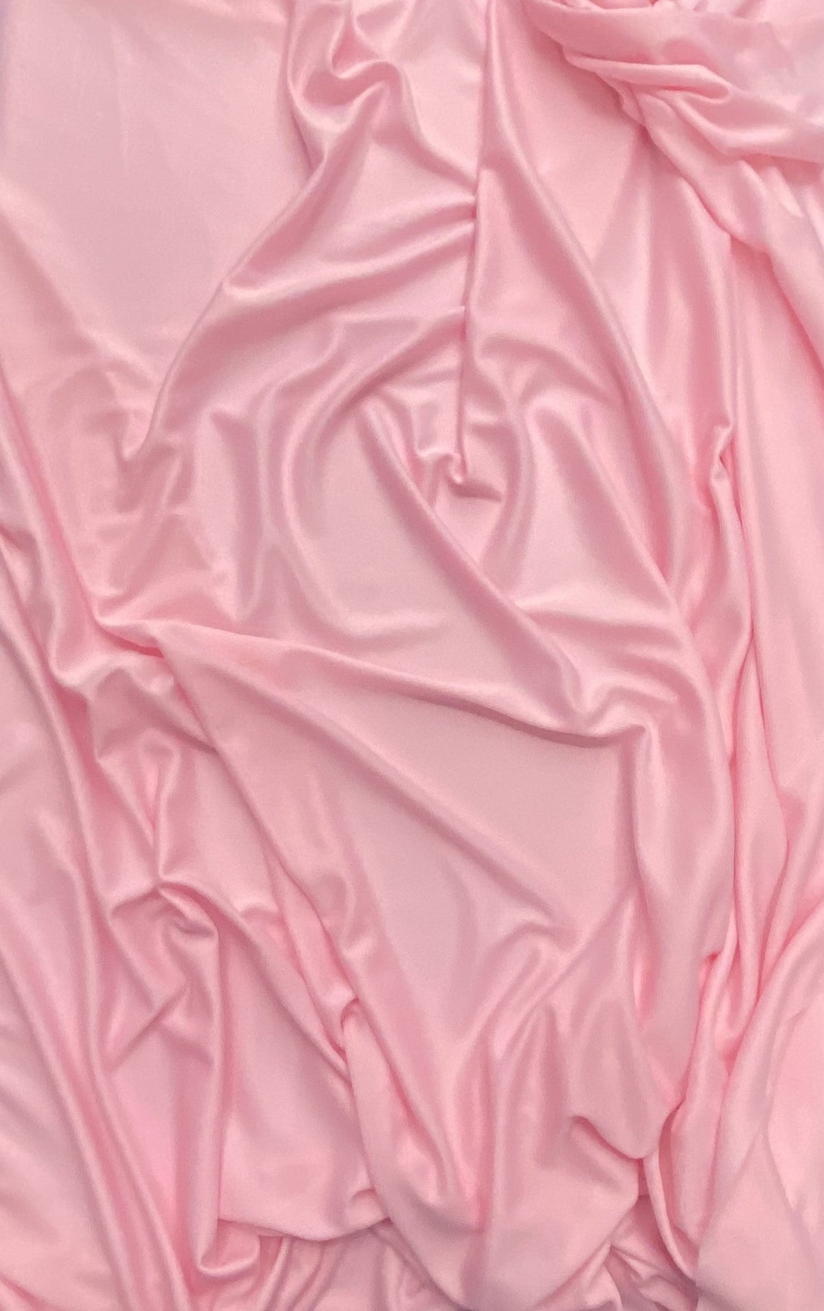 Stretch Lining Polyester Fabric - Light Pink, Matte Soft, 60" Width (1 Yard)