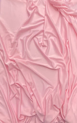 Stretch Lining Polyester Fabric - Light Pink, Matte Soft, 60" Width (1 Yard)