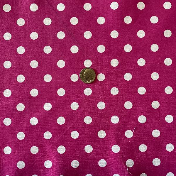 1 Yard Small Polka Dot Poly Cotton Fabric Multi Color for Apparel Crafts 60 Inch Width