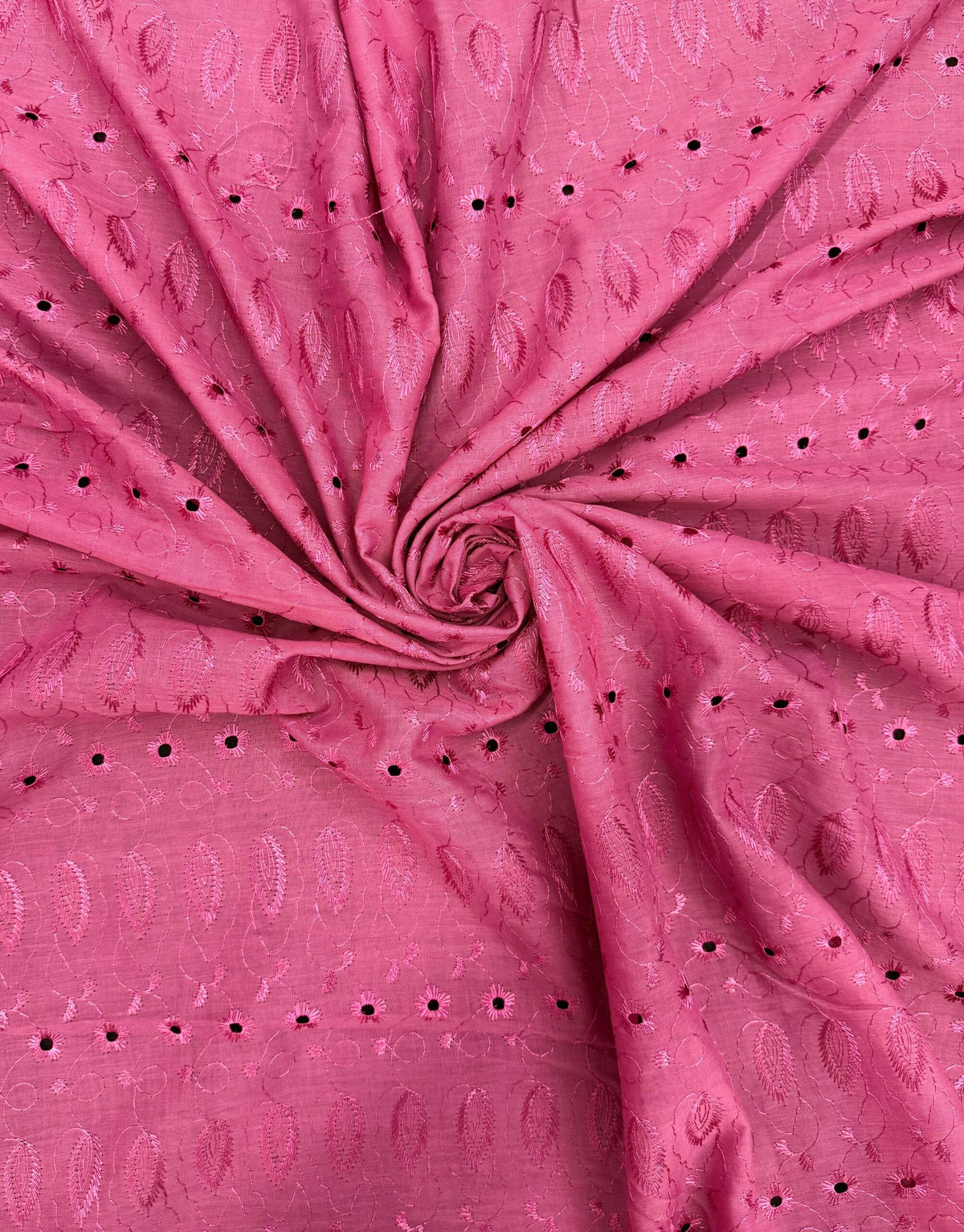 Mauve Medium Eyelet Polyester Cotton Fabric - Mauve, Solid, 41"-42" Width