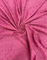 Mauve Medium Eyelet Polyester Cotton Fabric - Mauve, Solid, 41"-42" Width