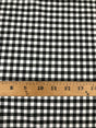 1/4 Black Gingham Checkered Poly Cotton Fabric - Black Gingham, 58/59" Width