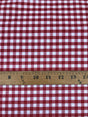 1/4" Burgundy Gingham Checkered Poly Cotton Fabric - Burgundy Gingham Checkered, 58/59" Width