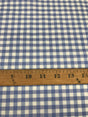 Coppen Blue Gingham Checkered Polyester Cotton Fabric - Blue Gingham Checkered, 58/59" Width (1 Yard)