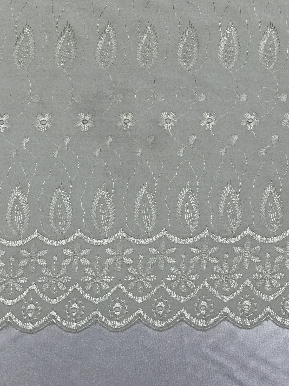 Ivory Medium Eyelet 80% Polyester 20% Cotton Fabric - Ivory, Medium Eyelet, 41"-42" Width