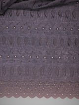Navy Medium Eyelet 80% Polyester 20% Cotton Fabric - Navy, Small Eyelets, 41"-42" Width