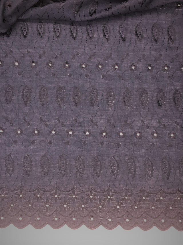 Navy Medium Eyelet 80% Polyester 20% Cotton Fabric - Navy, Small Eyelets, 41"-42" Width
