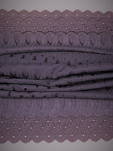 Navy Medium Eyelet 80% Polyester 20% Cotton Fabric - Navy, Small Eyelets, 41"-42" Width
