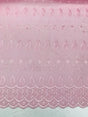 Pink Medium Eyelet Polyester Cotton Fabric - Pink, Small Eyelets, 41"-42" Width